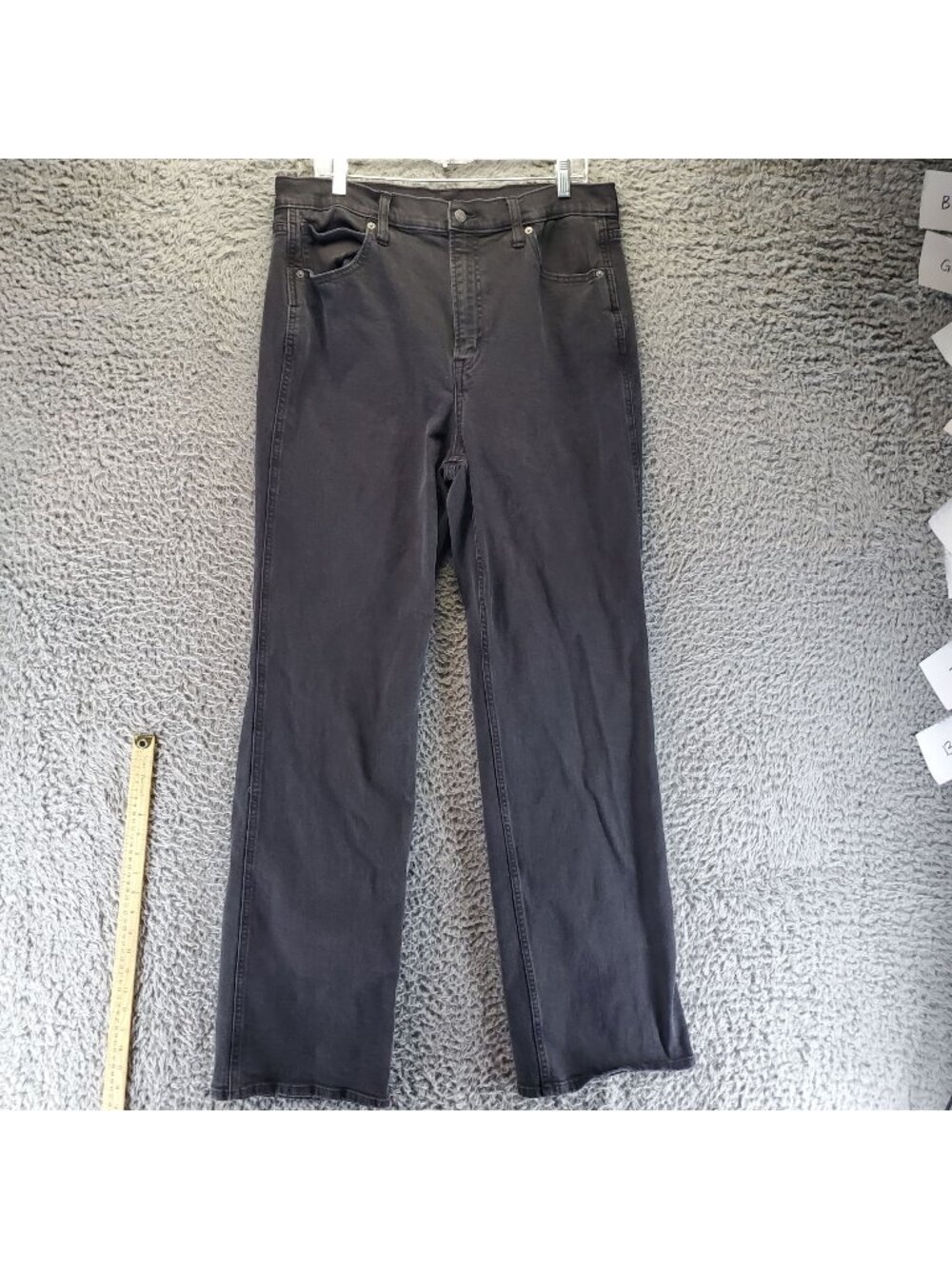 GAP Jeans Womens 33/16 Tall Black Vintage Flare High Rise Denim *Read*